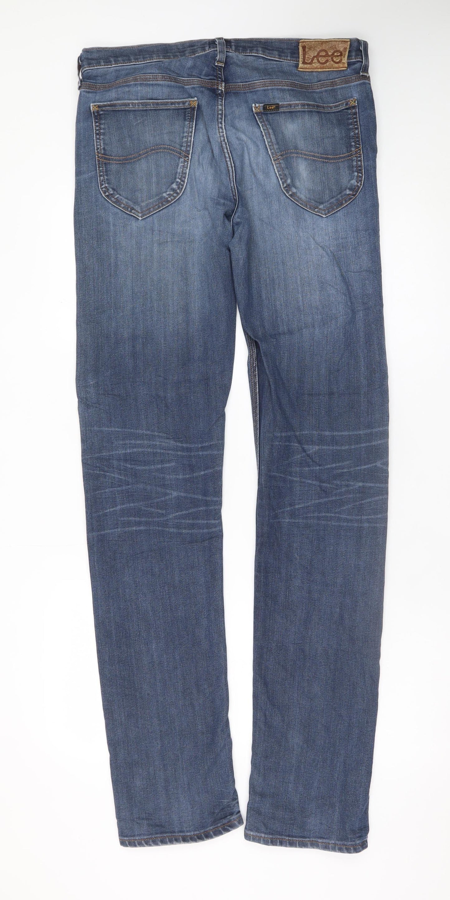 Lee Men’s Blue Daren Straight Leg Regular Fit Denim Jeans W33 L36