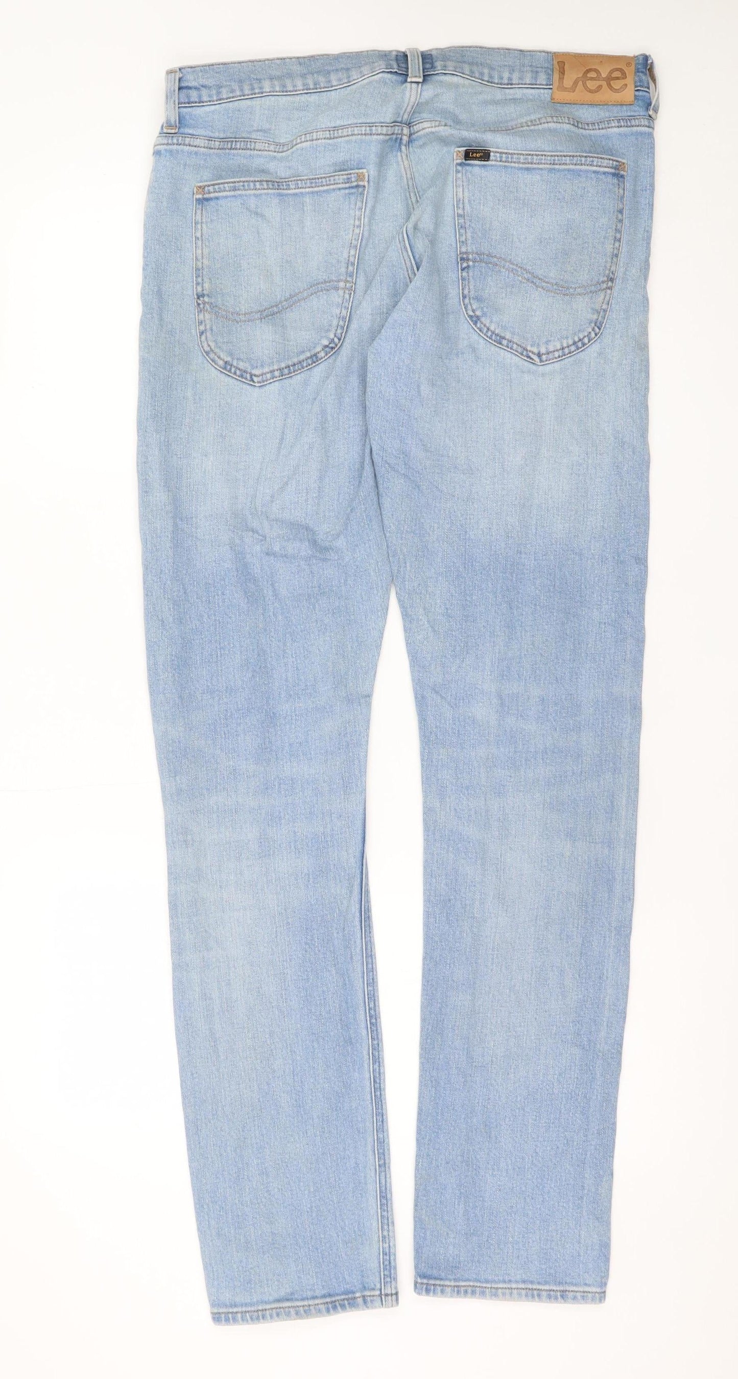 Lee Men's Blue Luke Straight Fit Jeans W32 L32