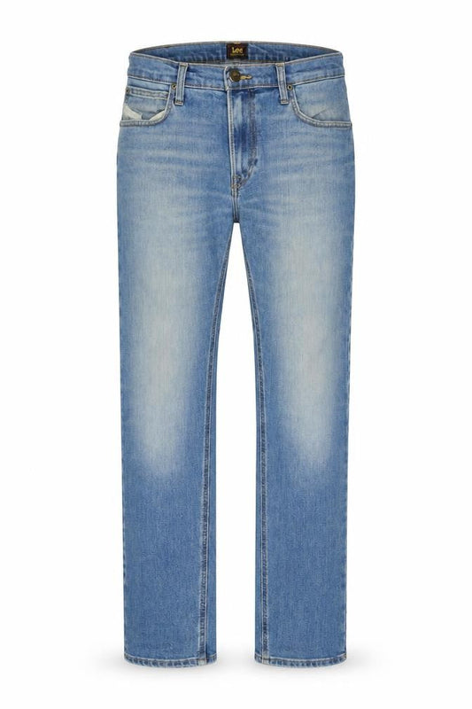 Lee Men's Blue Daren Zip Fly Straight Denim Jeans W32 L34