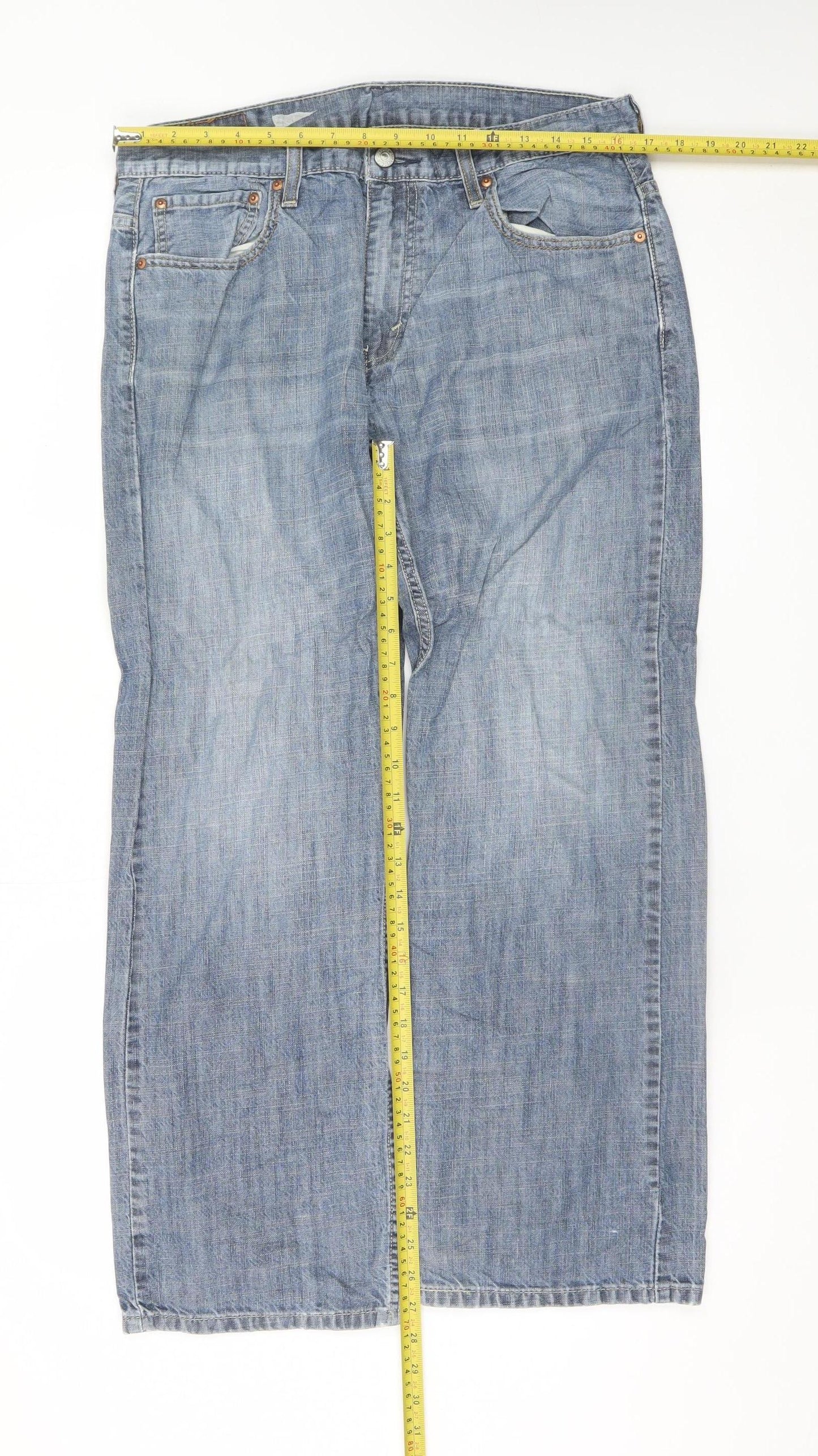 Levi's 560 Men's Blue Denim Straight Jeans W32 L30 Cotton
