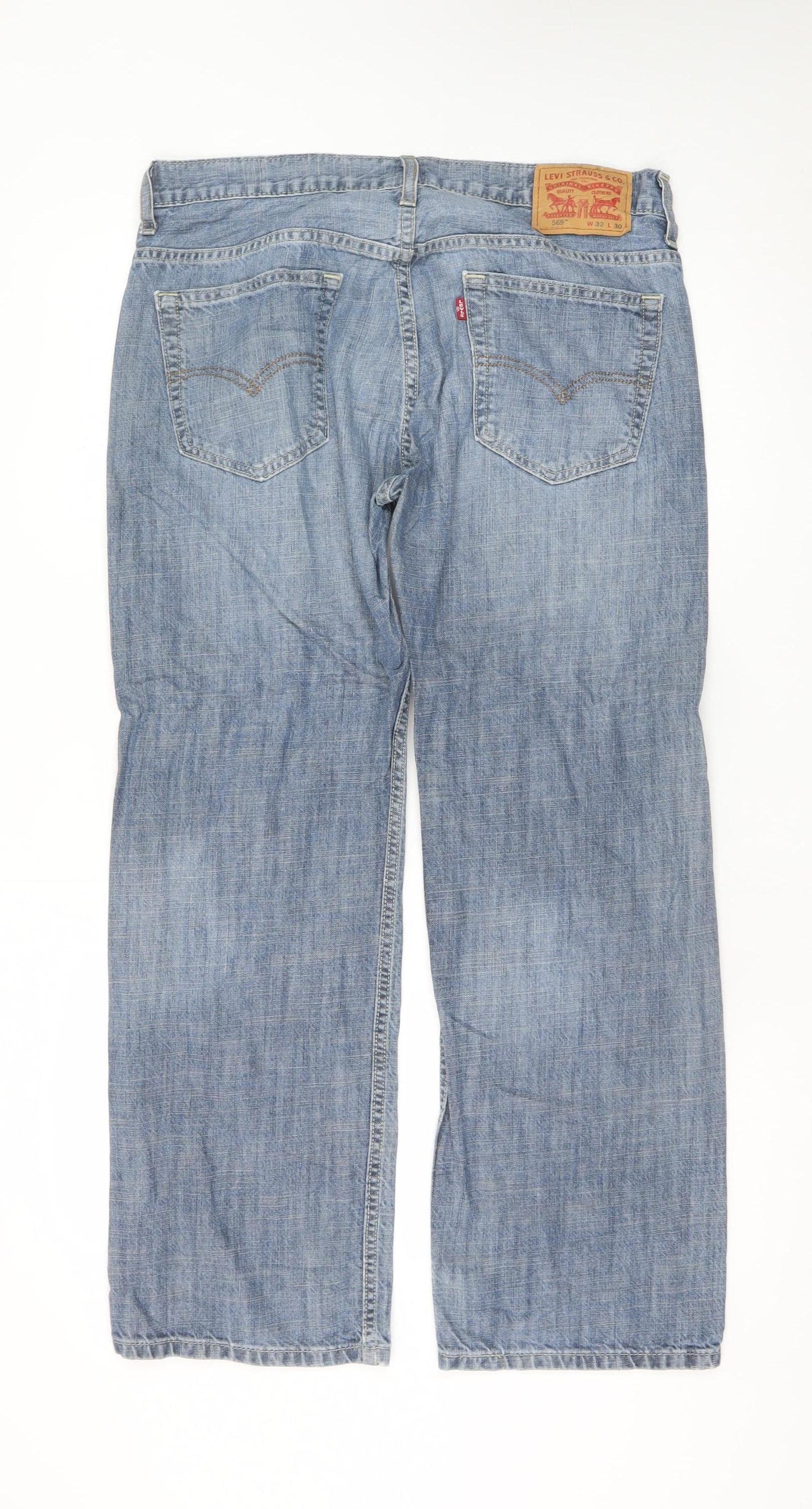 Levi's 560 Men's Blue Denim Straight Jeans W32 L30 Cotton