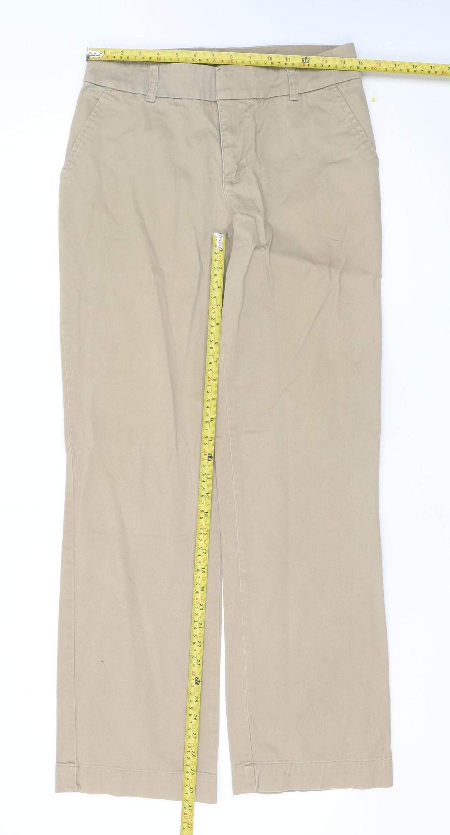 Lee Men's Beige Chino Trousers M Regular Fit Stretch Cotton