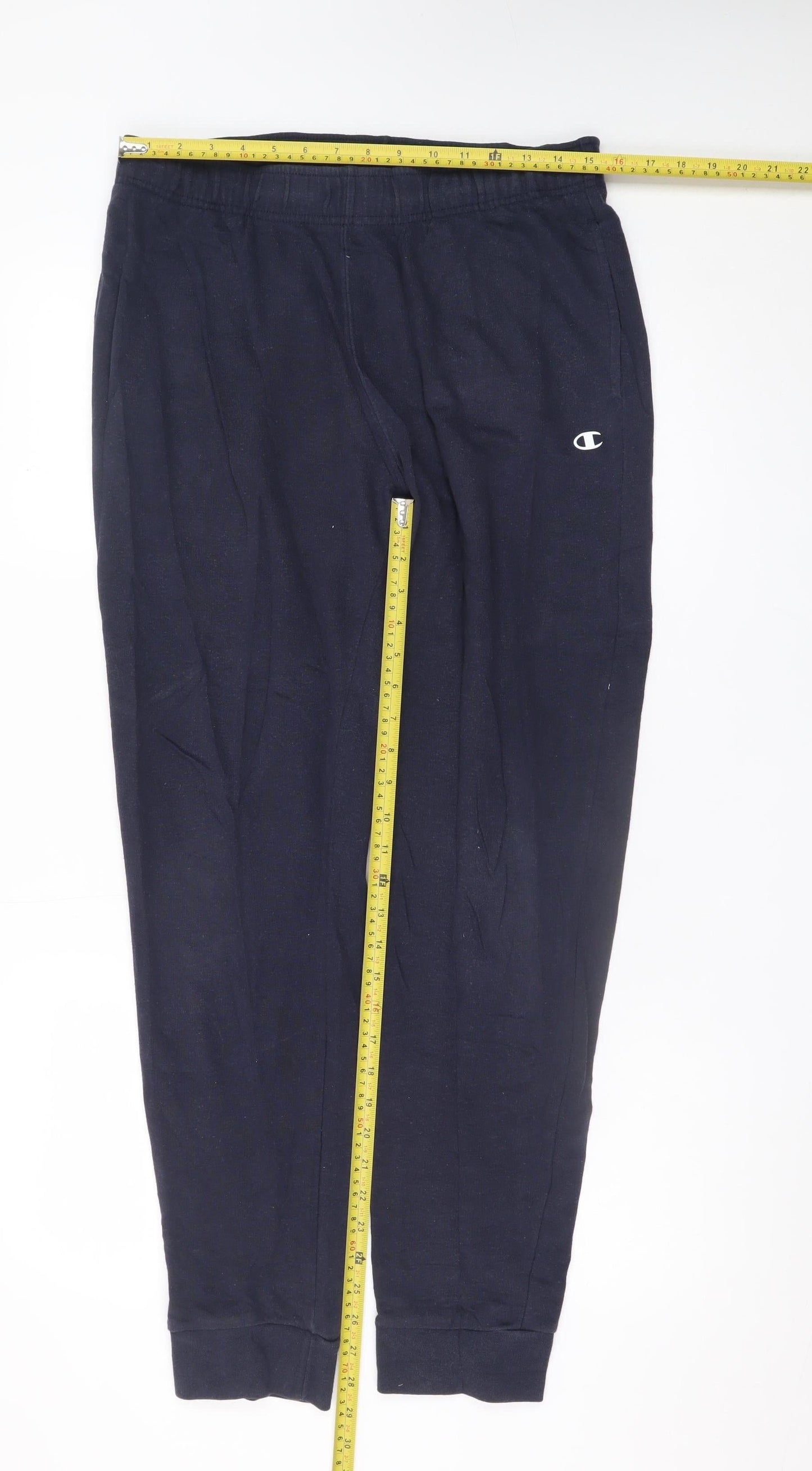 Champion Men's Black Jogger Trousers Size L Cotton Blend