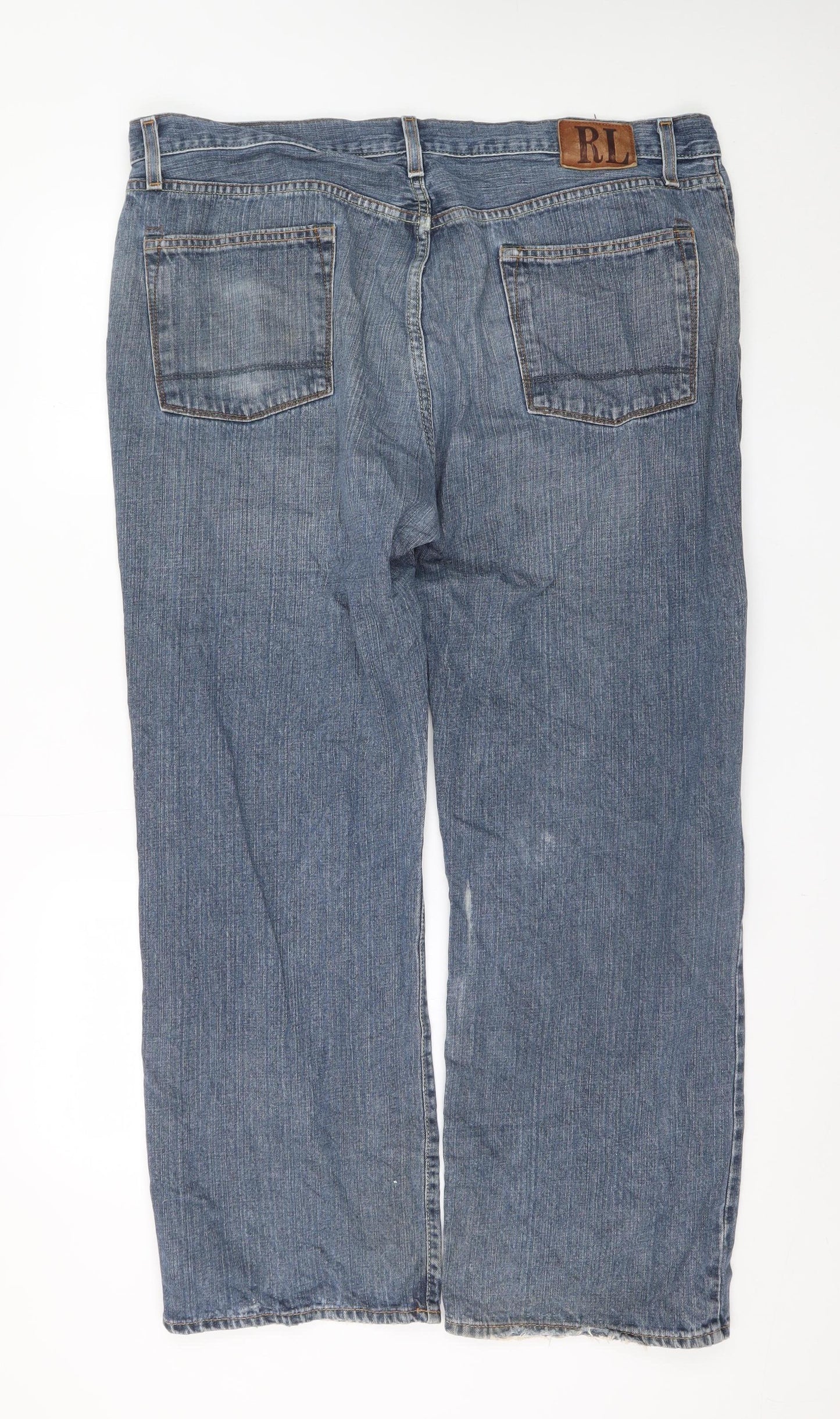 Ralph Lauren Men's Blue Straight Leg Denim Jeans Size 40x30