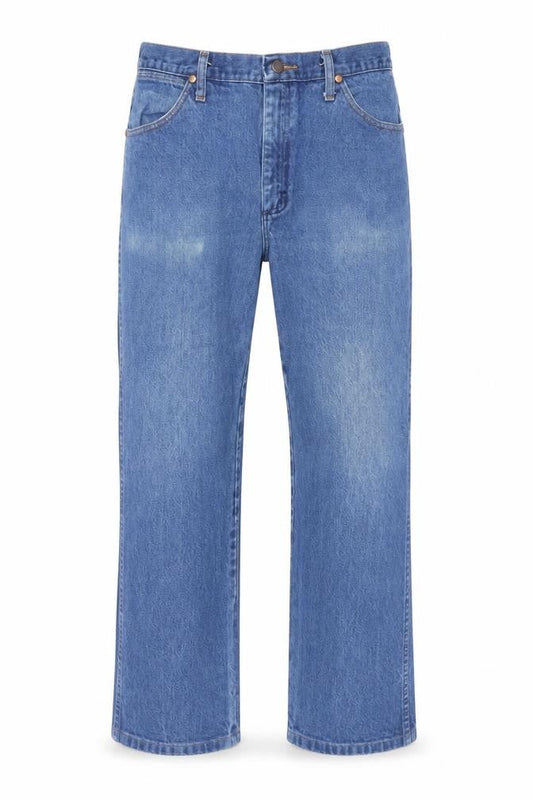 Wrangler Men's Blue Denim Straight Jeans 35x30 Regular Fit