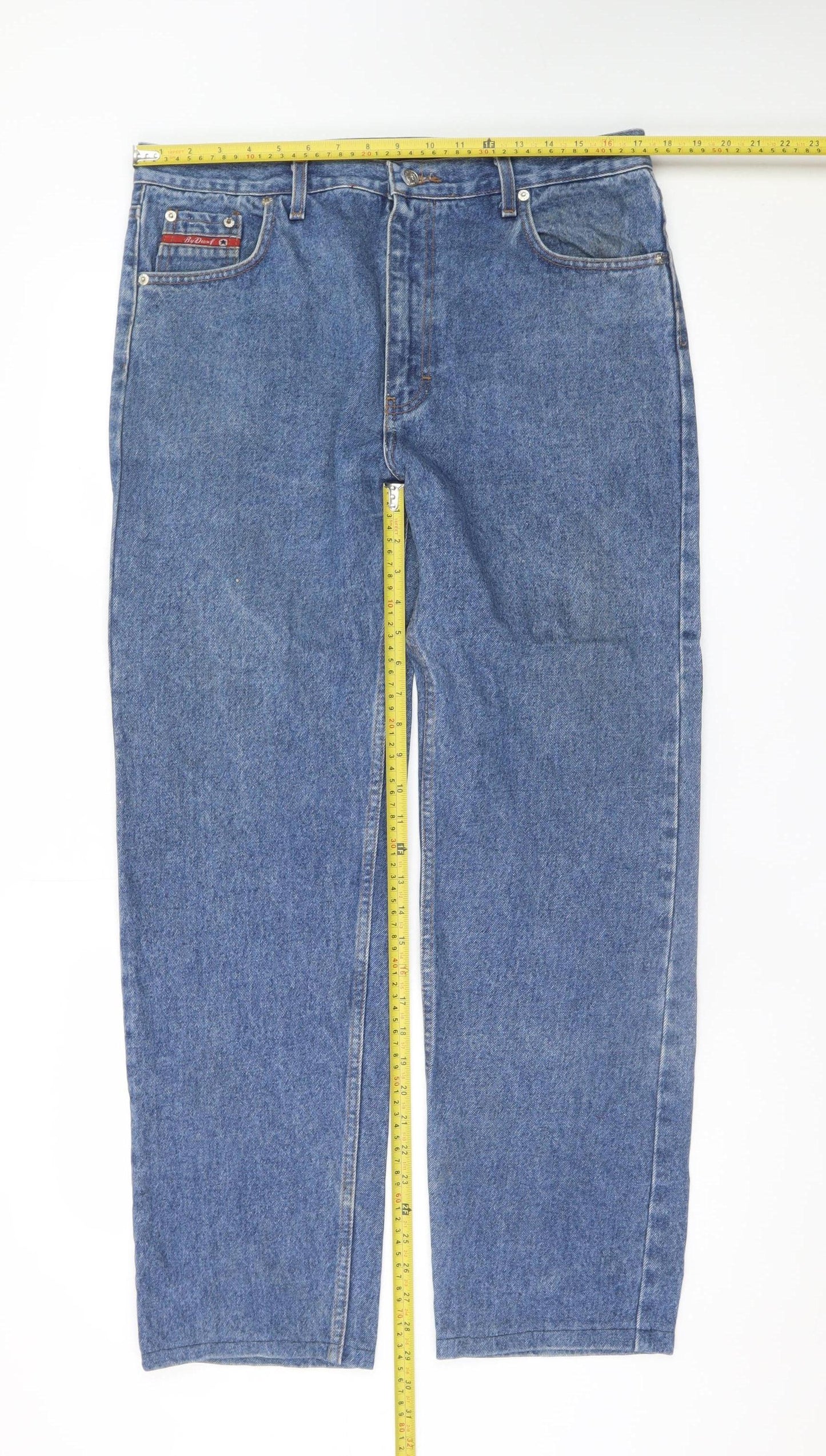 Diesel Mens Blue Straight Classic Fit Denim Jeans Size 35L