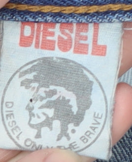 Diesel Mens Blue Straight Classic Fit Denim Jeans Size 35L