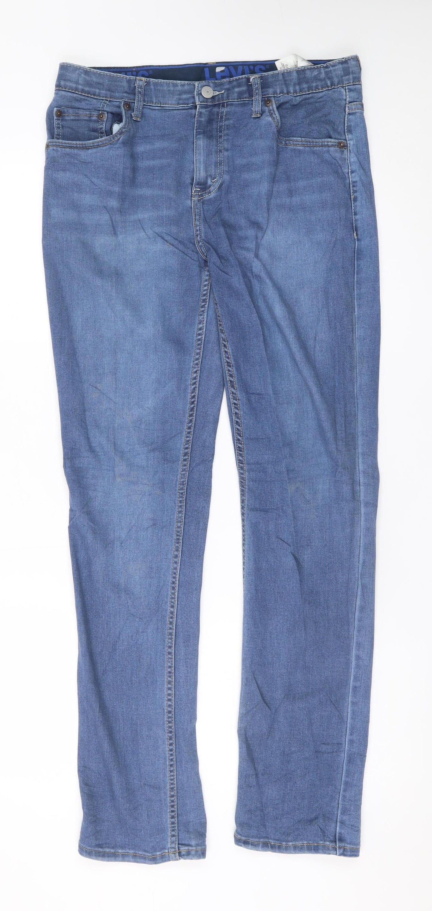 Levi's 512 Men's Blue Straight Denim Jeans W30 L32 Cotton Blend