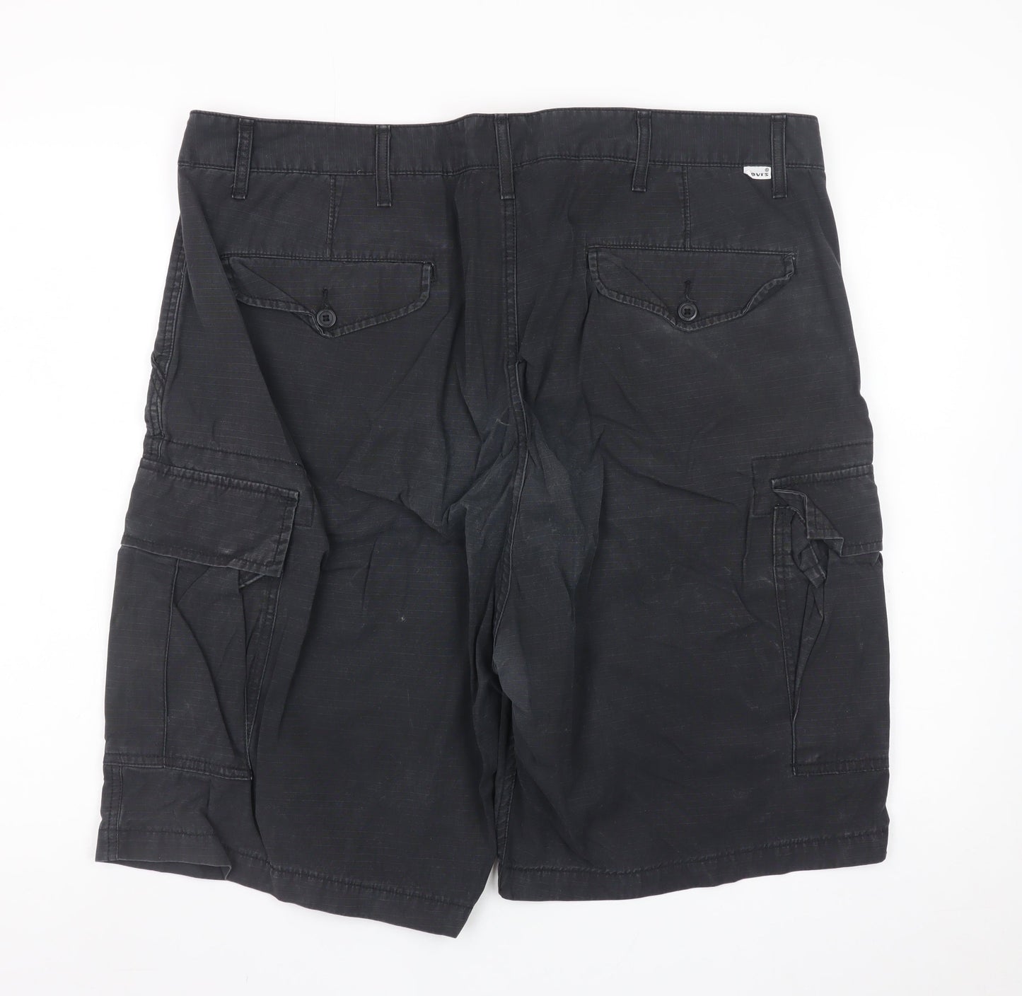 Marks and Spencer Men's Black Cargo Shorts W40 Cotton Casual