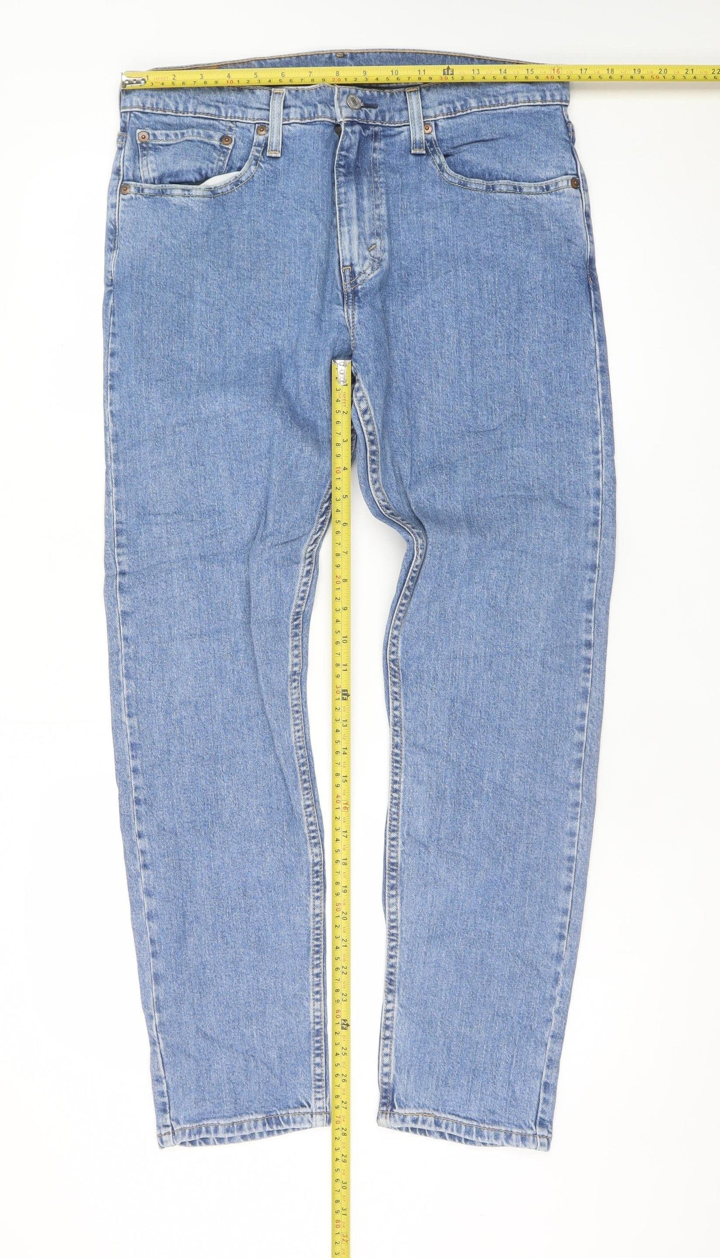 Levi’s 512 Lo-Ball Men’s Light Blue Jeans W33 L32 Slim Fit Denim