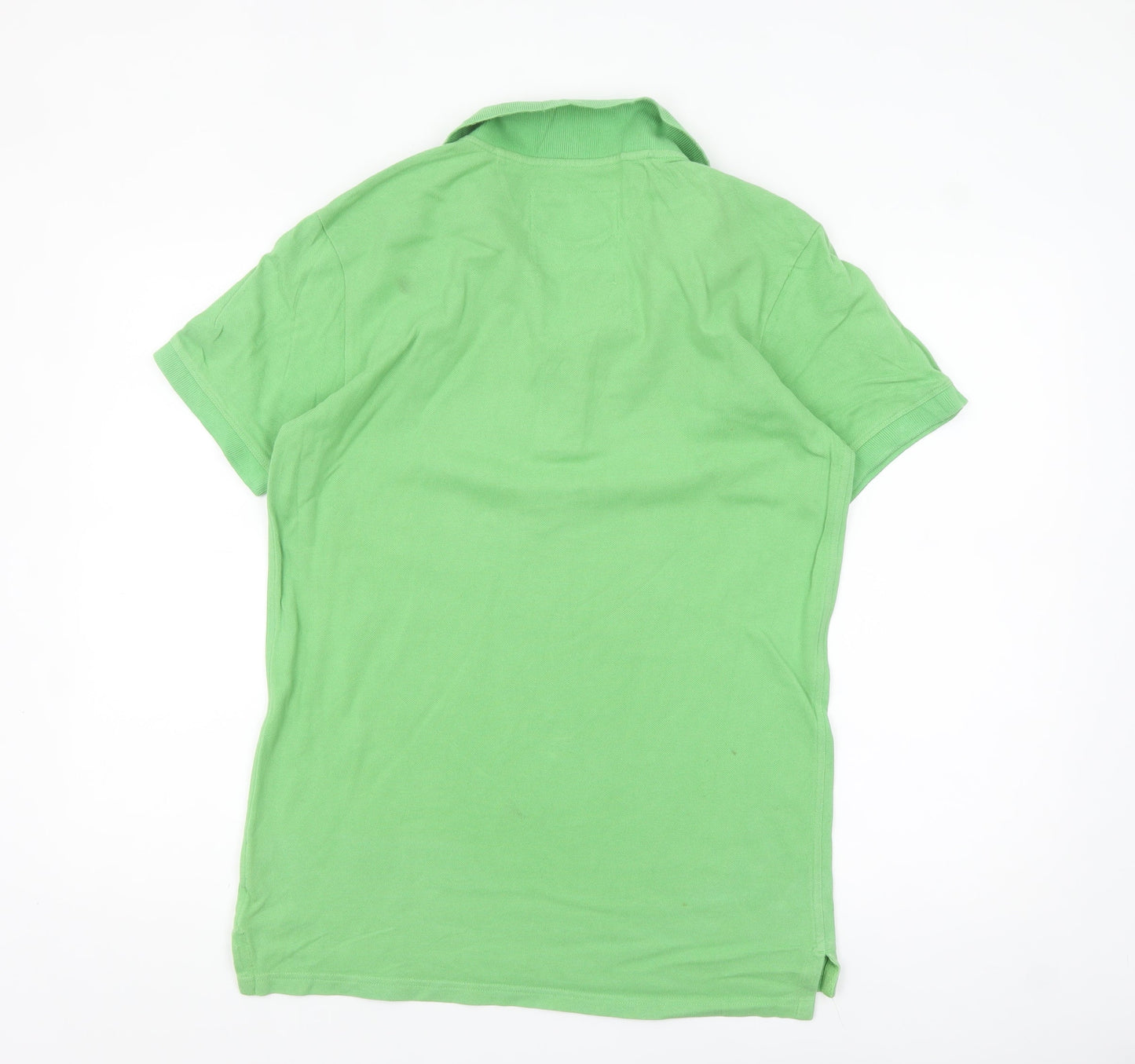 Jack Wills Men's Green Cotton Polo Shirt Size M Short Sleeve Preppy