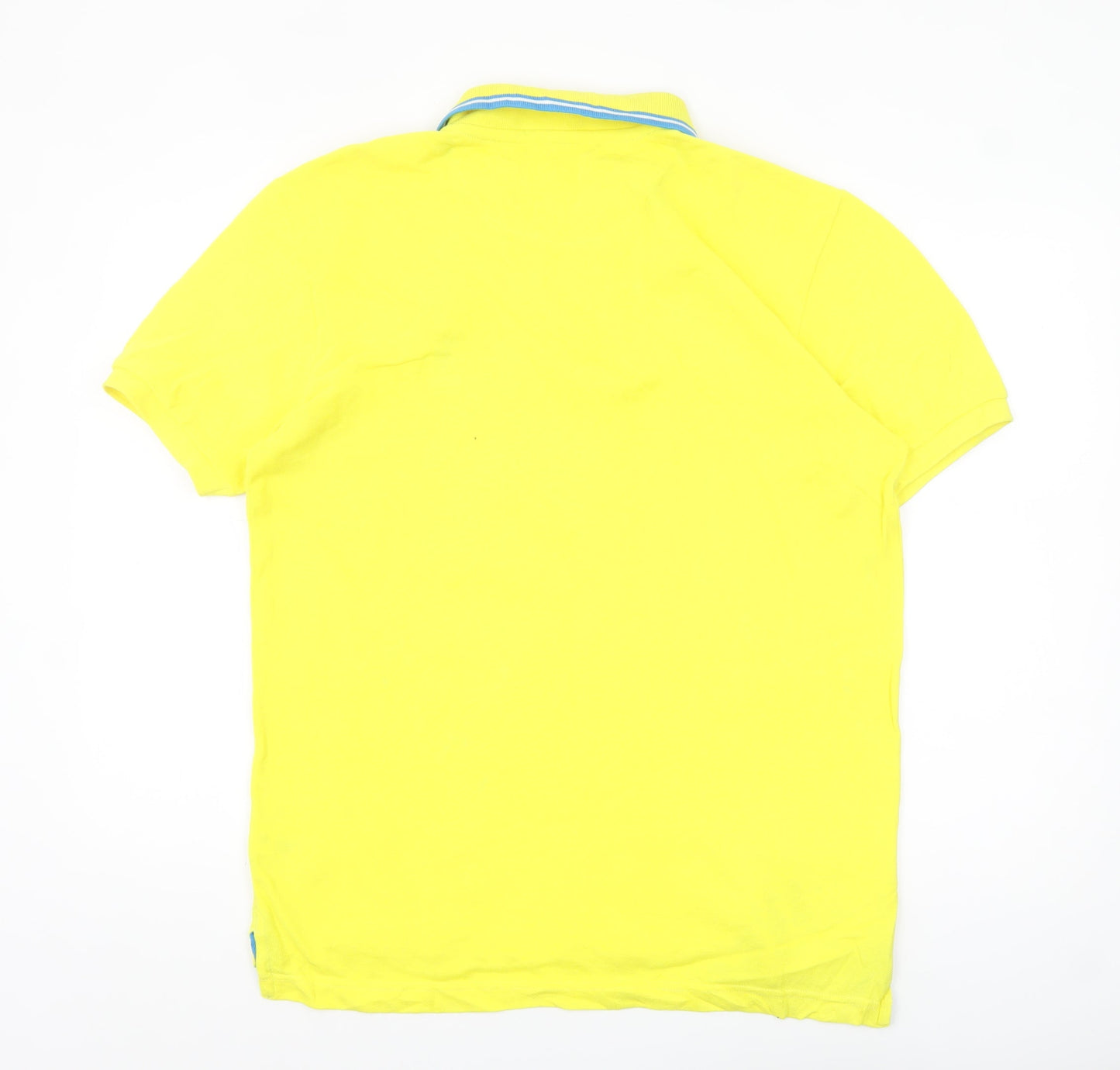U.S. Polo Assn. Men's Yellow Cotton Short Sleeve Polo Shirt L