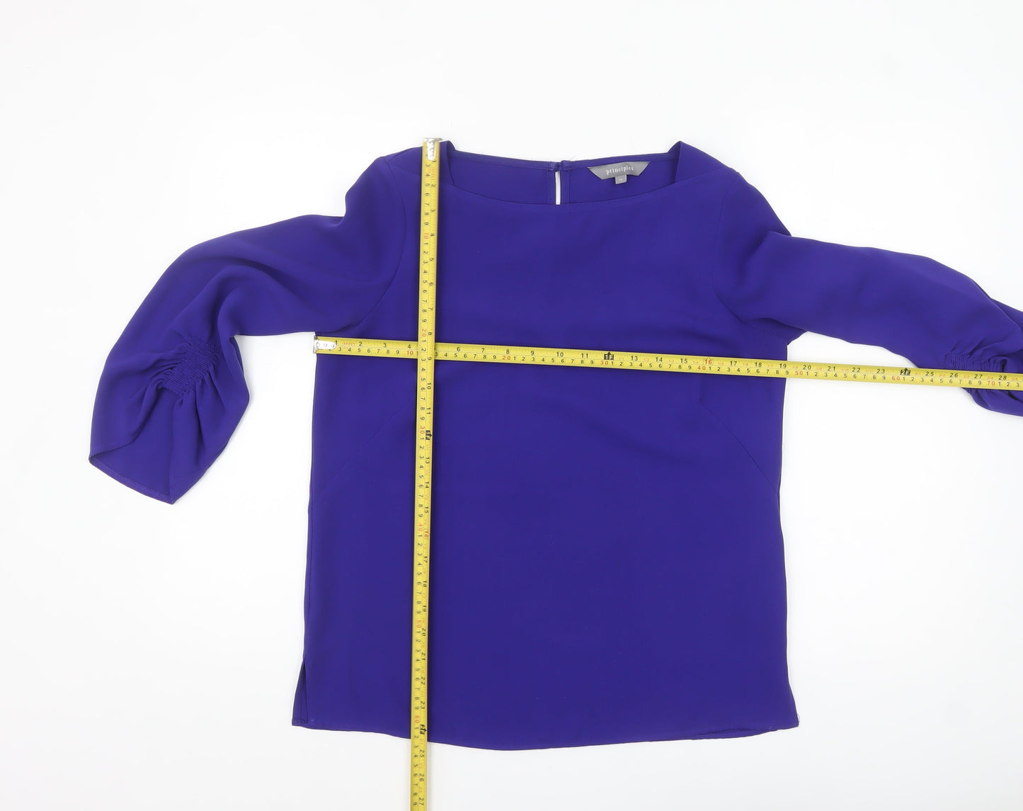 Principles Women's Purple Long Sleeve Balloon Blouse Size 10