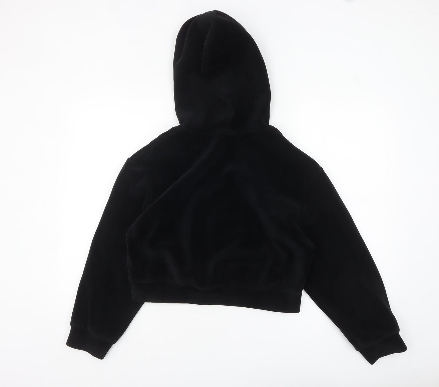 Weekday Womens Black Velour Pullover Hoodie Size S