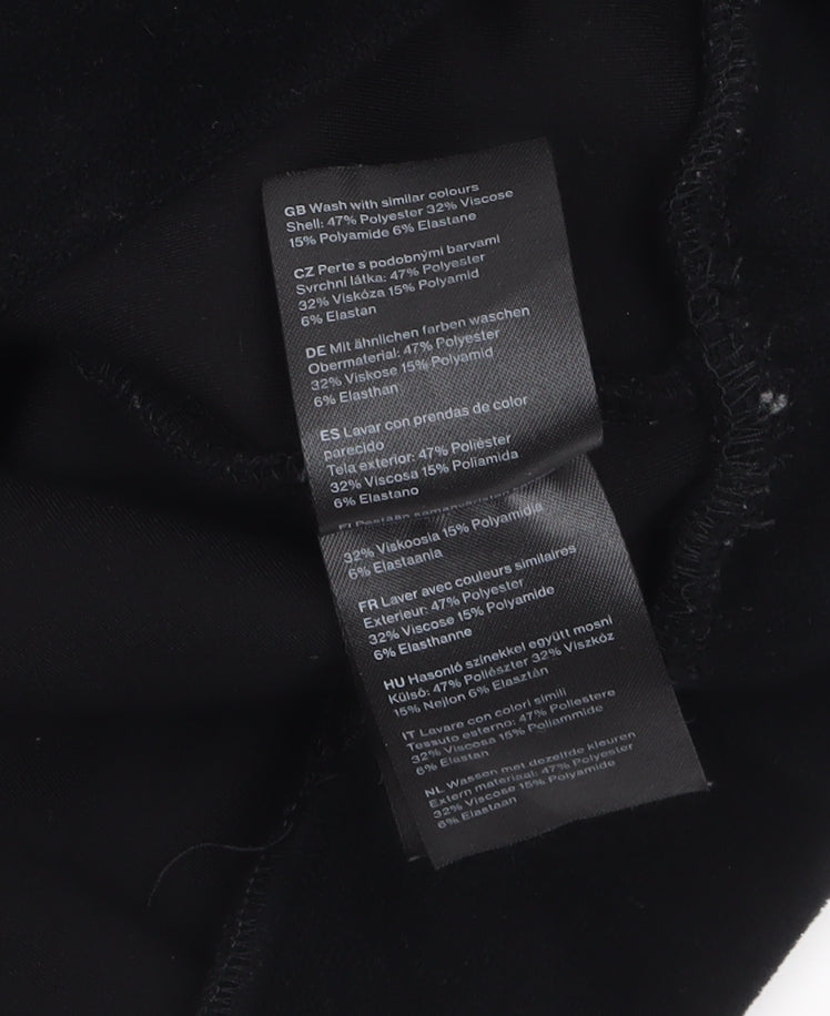 Weekday Womens Black Velour Pullover Hoodie Size S