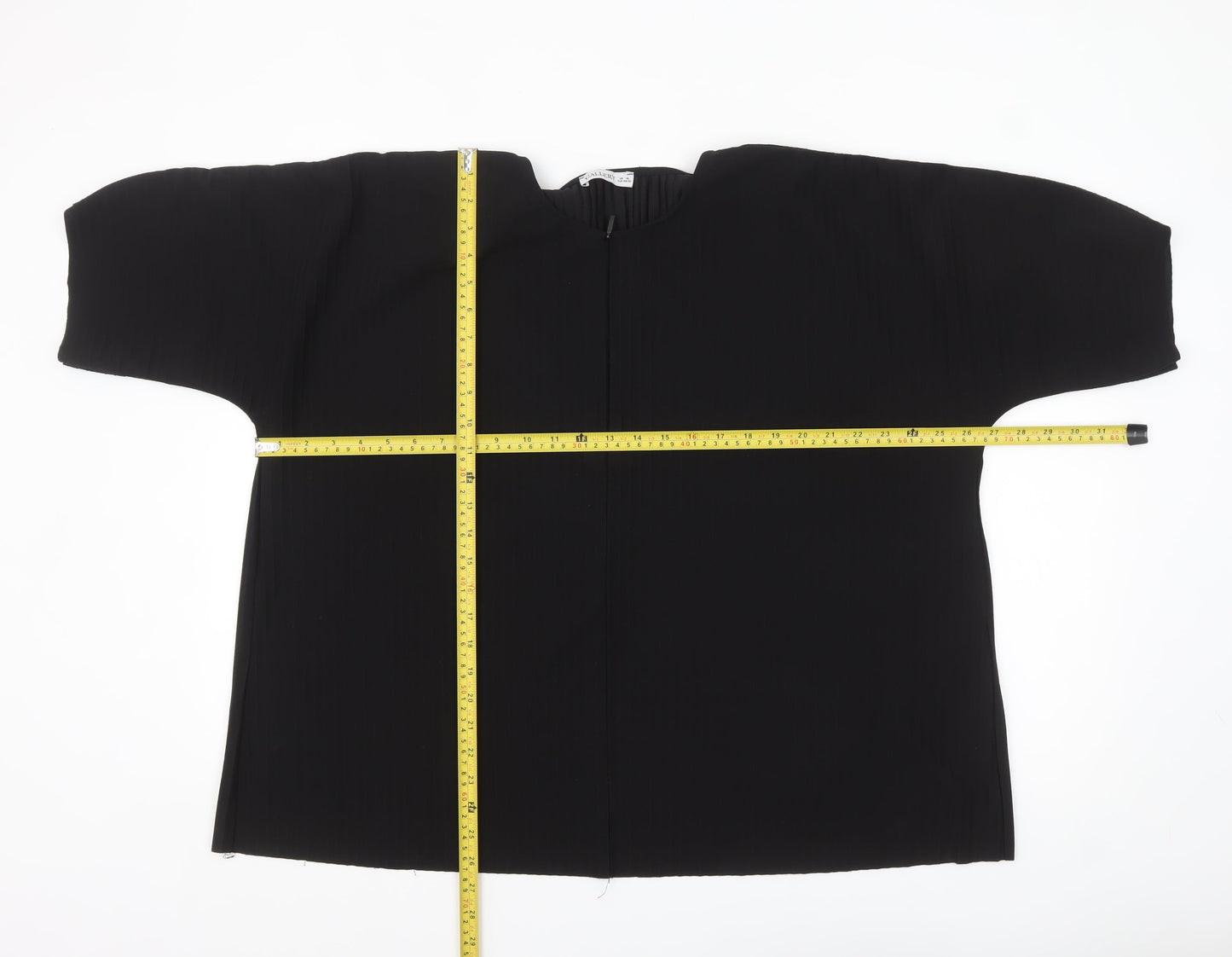 Gallery Women’s Black XL Basic Stretch Short Sleeve Blouse