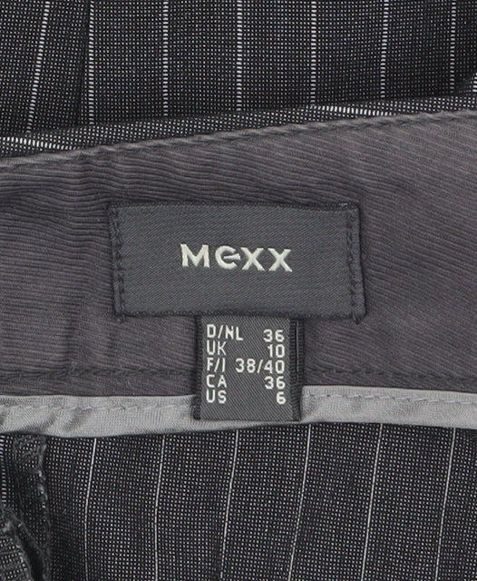 Mexx Women’s Grey Pinstripe Slim Fit Dress Trousers Size 10