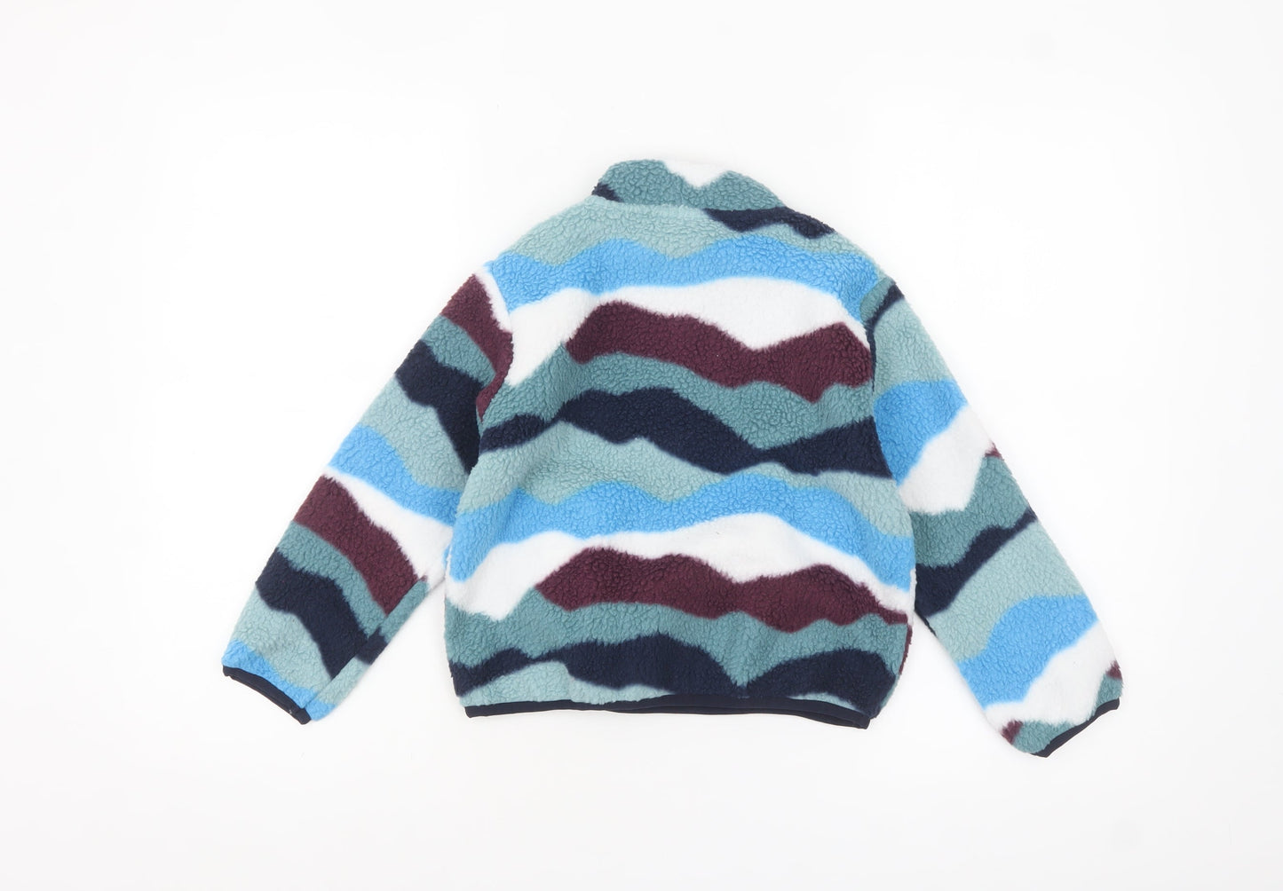 Trespass Kids Blue Multicoloured Fleece Half Zip Pullover Sweatshirt 3-4 Years