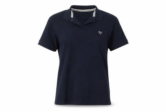 Weekend Womens Offender Blue Cotton Polo Shirt M Casual Short Sleeve
