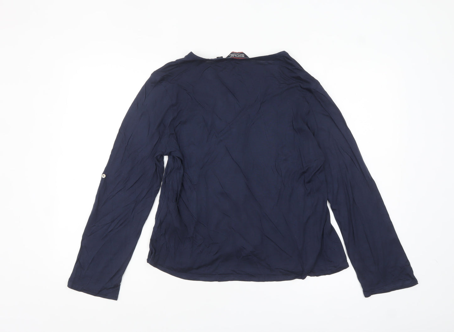 Regatta Great Outdoors Navy Long Sleeve Viscose Button-Up Shirt Womens Size 14