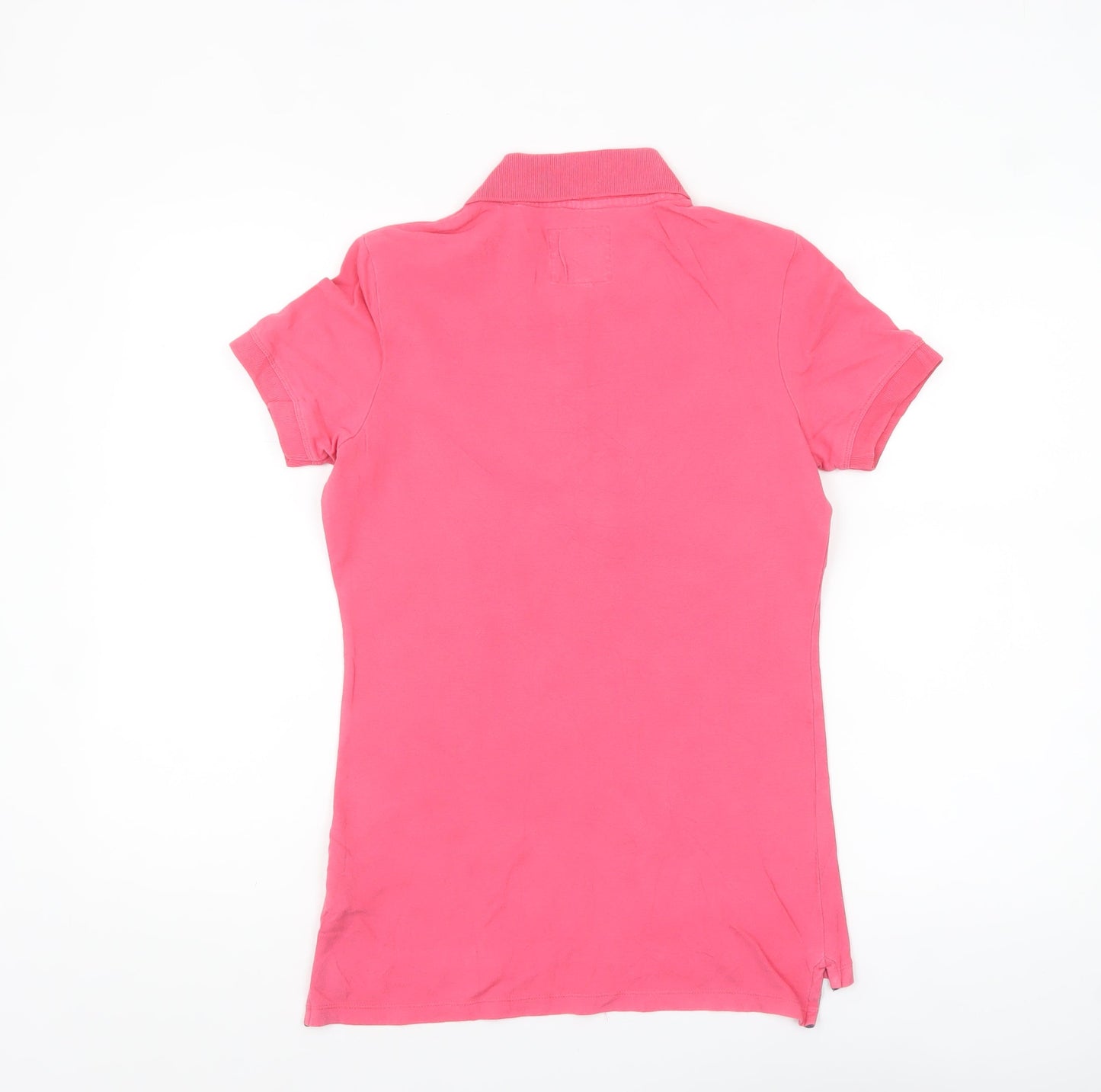 Jack Wills Women's Pink Slim Fit Cotton Polo Shirt UK 10