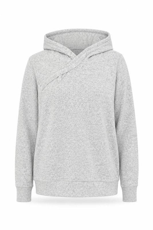 FatFace Women Grey Hoodie Size 8 Pullover Soft Knit Loungewear