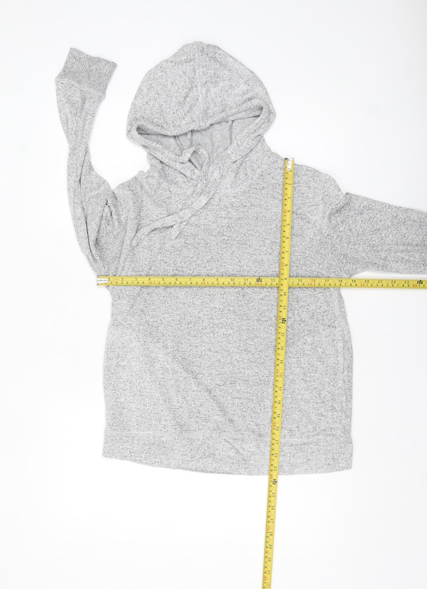 FatFace Women Grey Hoodie Size 8 Pullover Soft Knit Loungewear