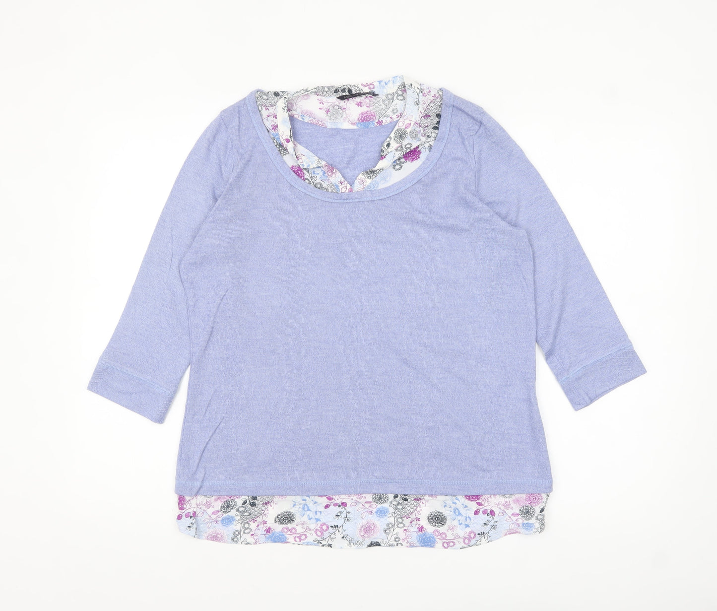 Marks and Spencer Women’s Purple 3/4 Sleeve Jersey Blouse Size 12