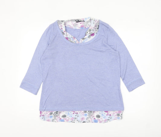 Marks and Spencer Women’s Purple 3/4 Sleeve Jersey Blouse Size 12