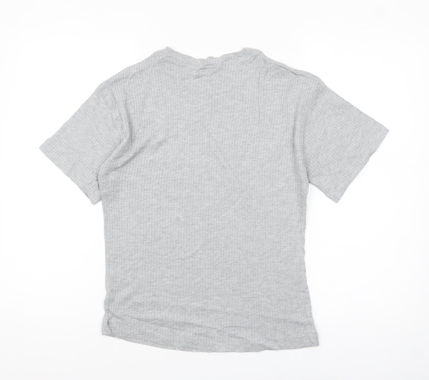 Marks and Spencer Women’s Grey Cotton Blend XS Short Sleeve T-Shirt