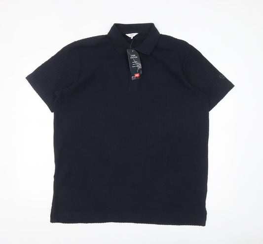 Cotton Traders Men's Blue Pure Cotton Short Sleeve Polo Shirt XL