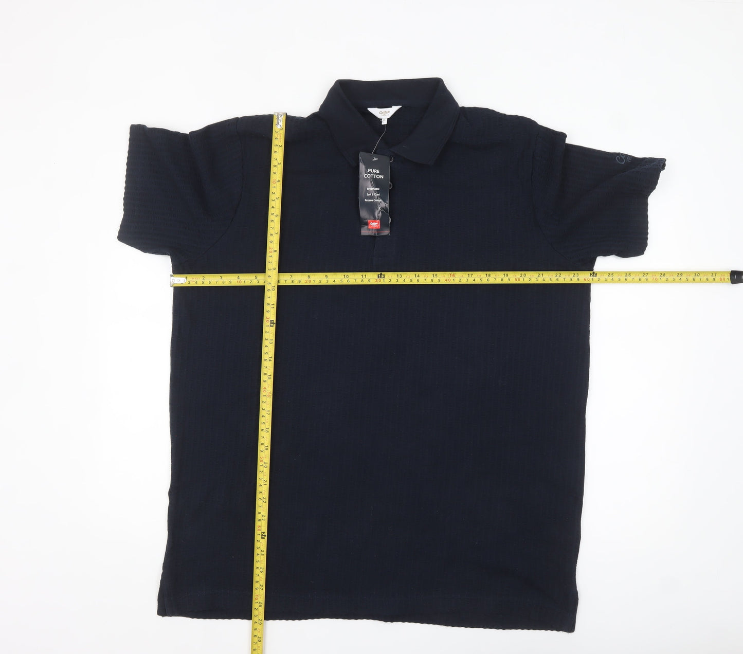 Cotton Traders Men's Blue Pure Cotton Short Sleeve Polo Shirt XL