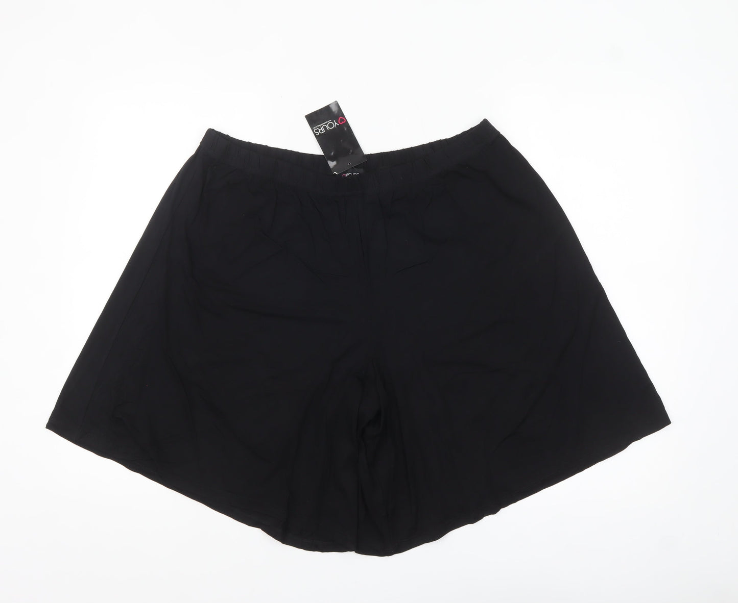 Yours Women’s Black Plus Size 20 Culotte Stretch Shorts