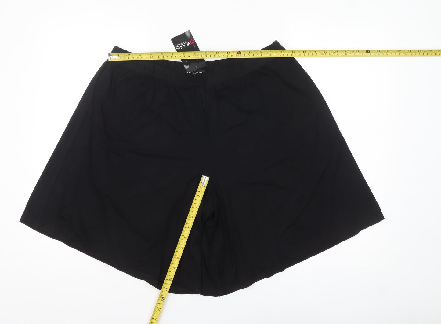 Yours Women’s Black Plus Size 20 Culotte Stretch Shorts