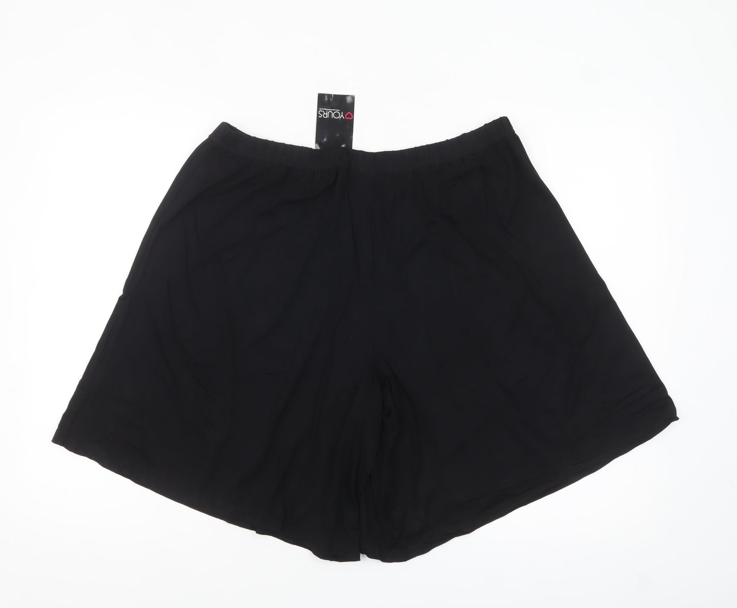 Yours Women’s Black Plus Size 20 Culotte Stretch Shorts
