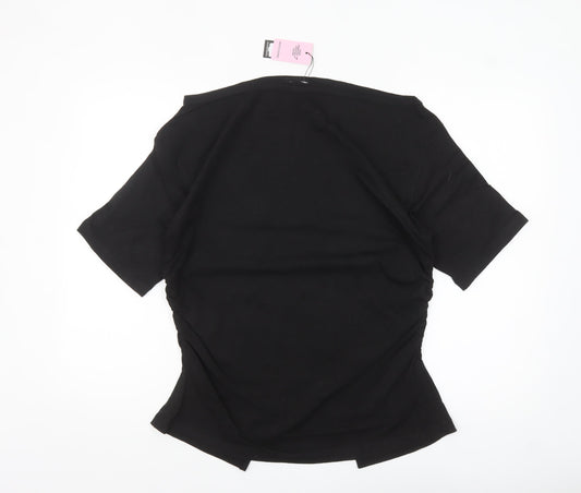 PrettyLittleThing Womens Black M Basic Cotton Short Sleeve T-Shirt