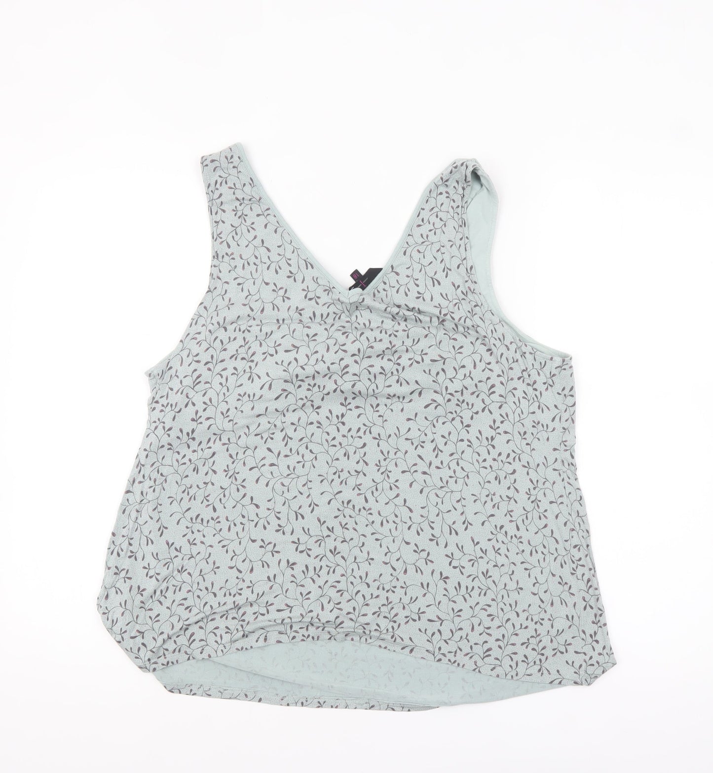 Jasper Conran Women’s Blue Floral Viscose Camisole Tank Top Size 18