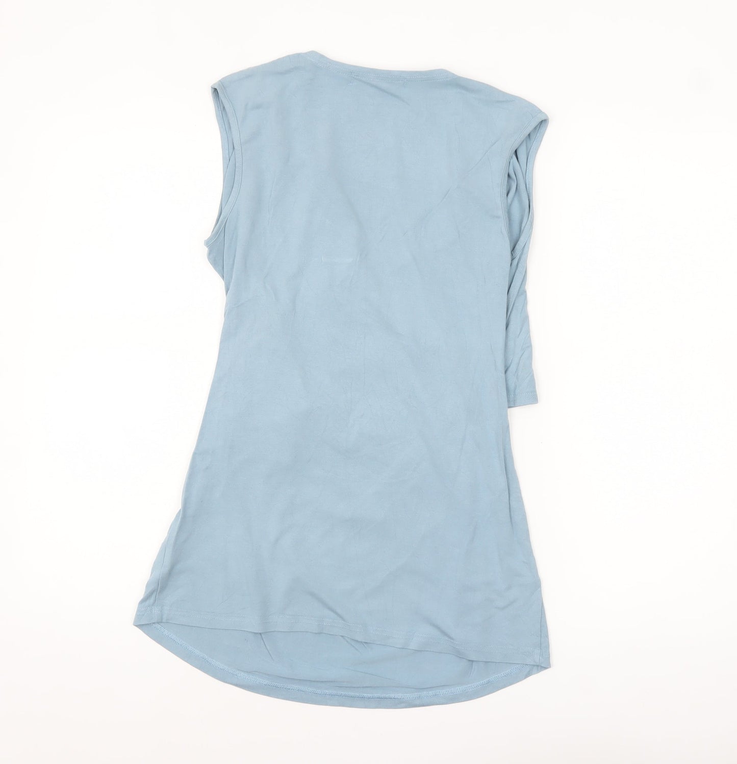 Ripe Women’s Blue Maternity Wrap Sleeveless Viscose Blouse M