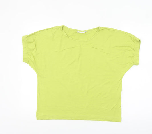 Masai Women Green XS Relaxed Viscose Jersey Short Sleeve T-Shirt