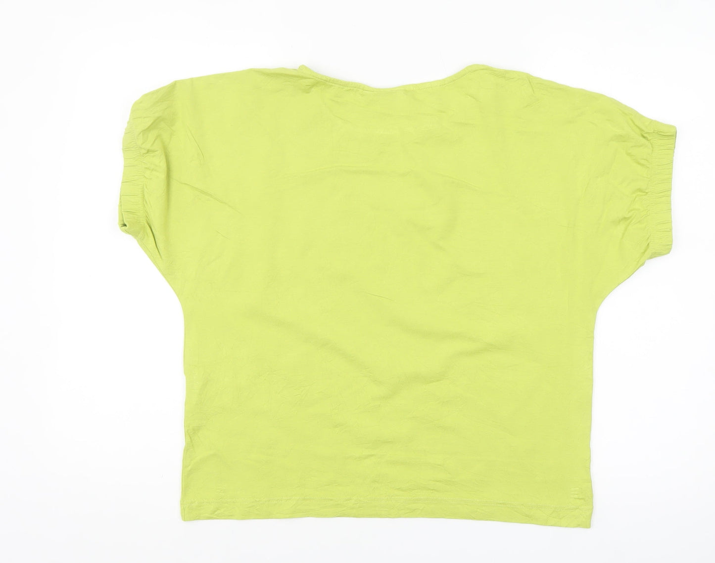 Masai Women Green XS Relaxed Viscose Jersey Short Sleeve T-Shirt