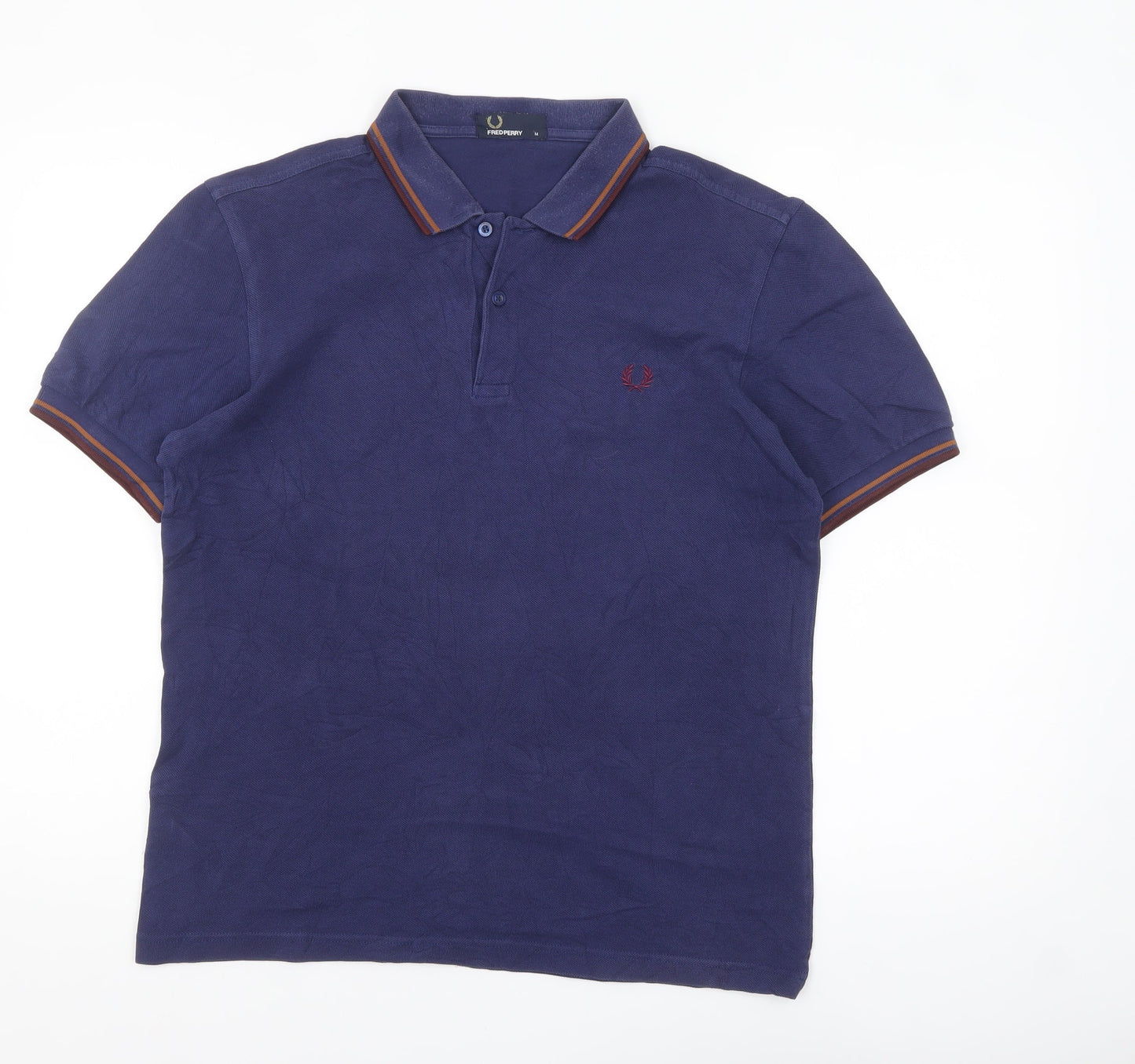 Fred Perry Men's Blue Regular Fit Cotton Polo Shirt M