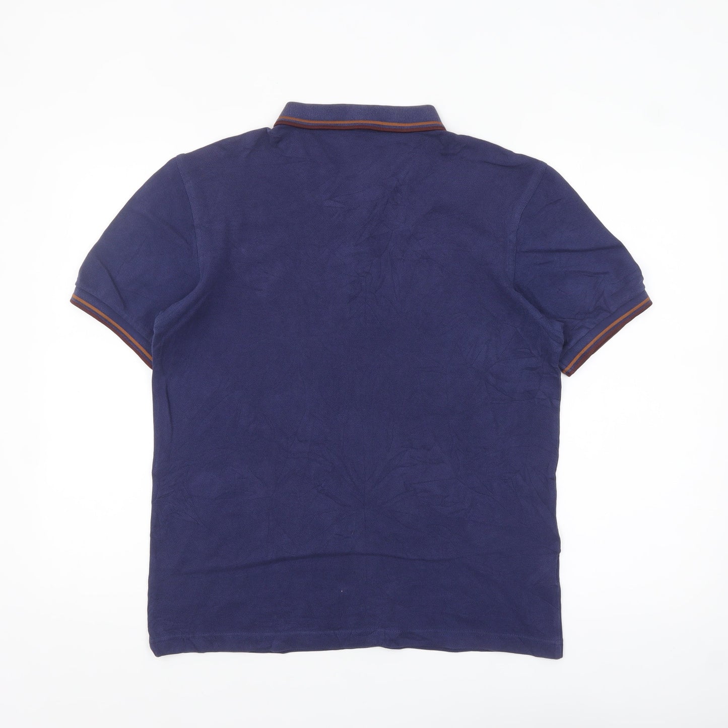 Fred Perry Men's Blue Regular Fit Cotton Polo Shirt M