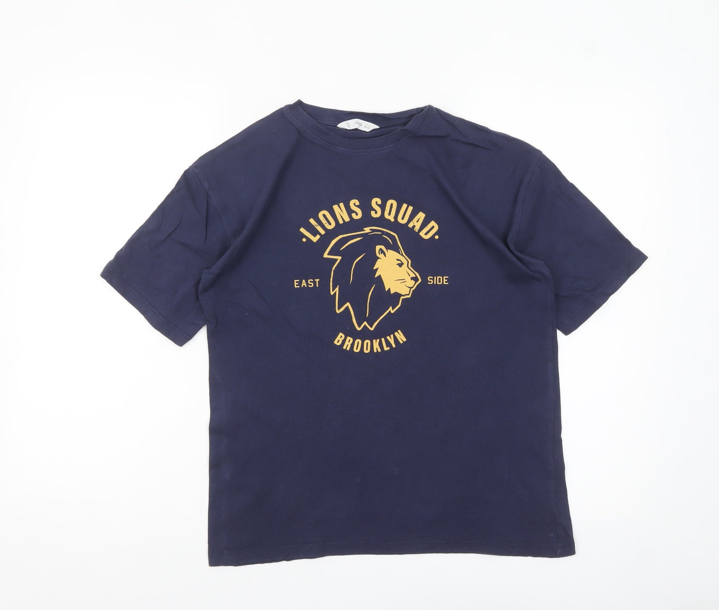 MNG Boys Blue ‘Lions Squad Brooklyn’ Cotton Graphic T-Shirt 13-14 Years