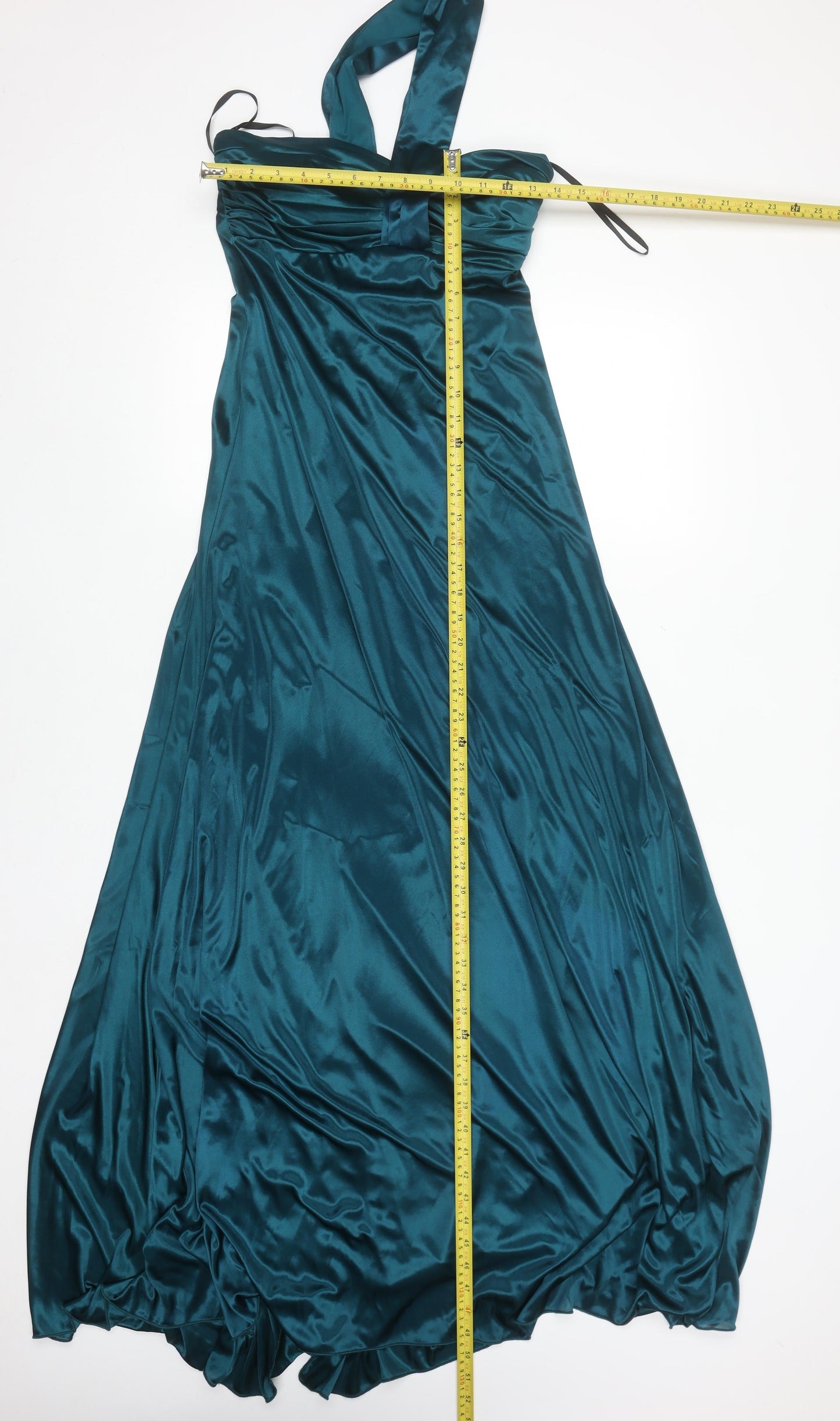 Windsor Women’s Green Halter Maxi Satin Formal Dress Size 12-14