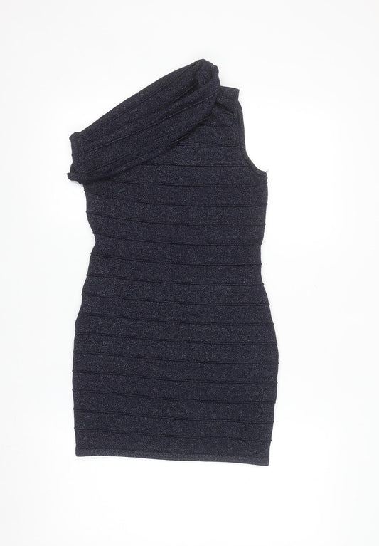 Dolly Delicious Women’s Black One Shoulder Bodycon Dress Size M