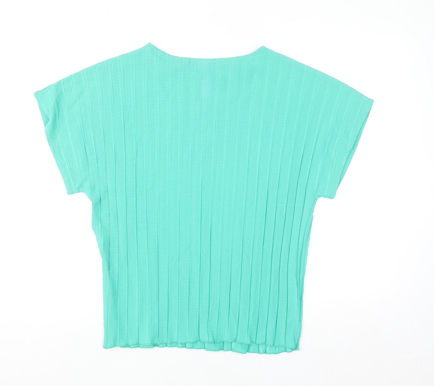 Gallery Women’s Green Short Sleeve Polyester Blouse Size S