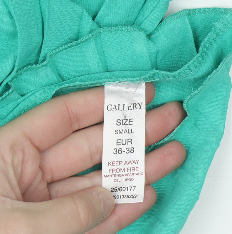 Gallery Women’s Green Short Sleeve Polyester Blouse Size S