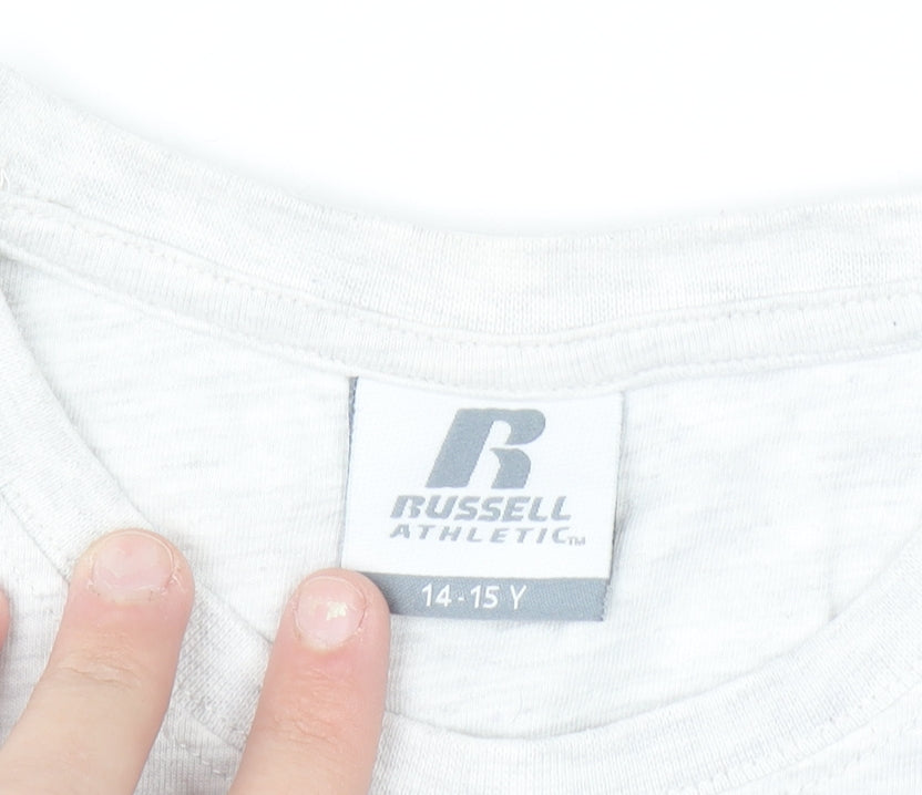 Russell Athletic Boys Grey Graphic Print Sports T-Shirt 14-15 Years
