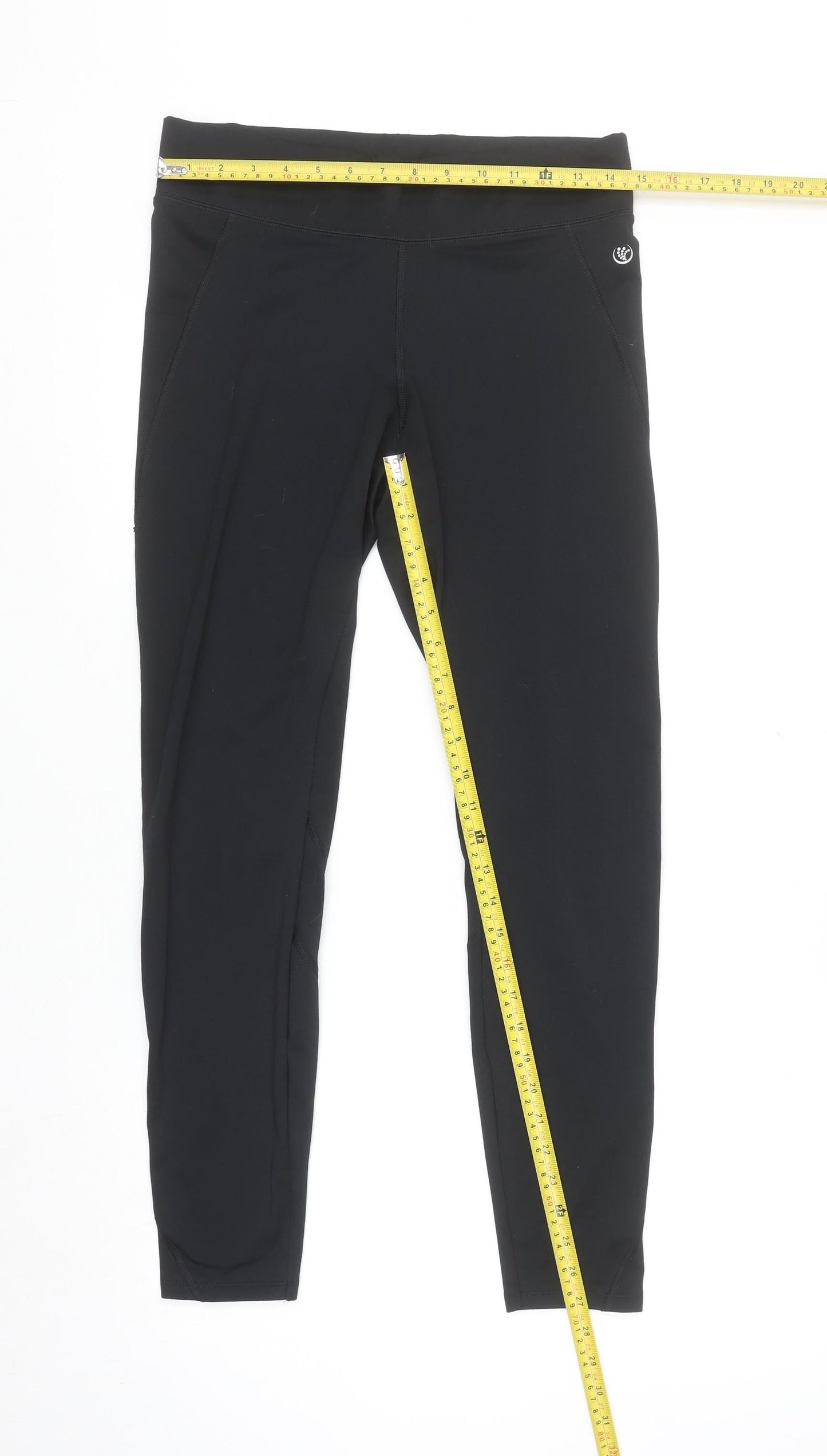 Dunnes Stores Women's Black Ankle Leggings Size M Performance Sport