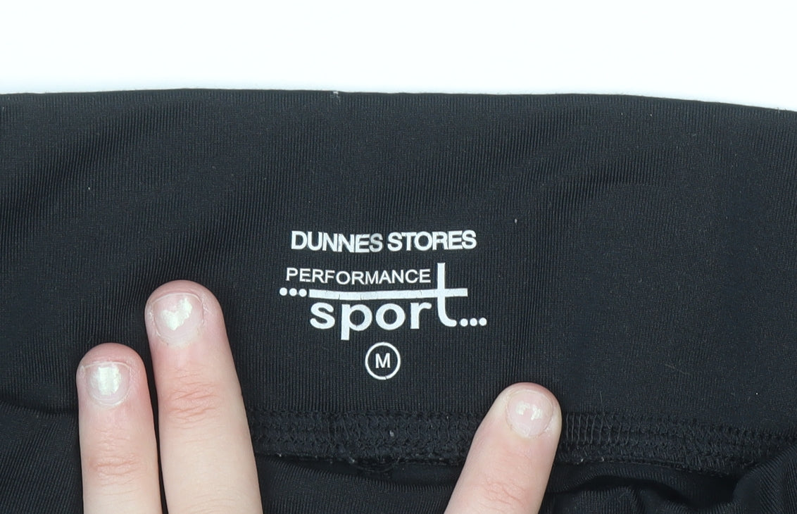 Dunnes Stores Women's Black Ankle Leggings Size M Performance Sport